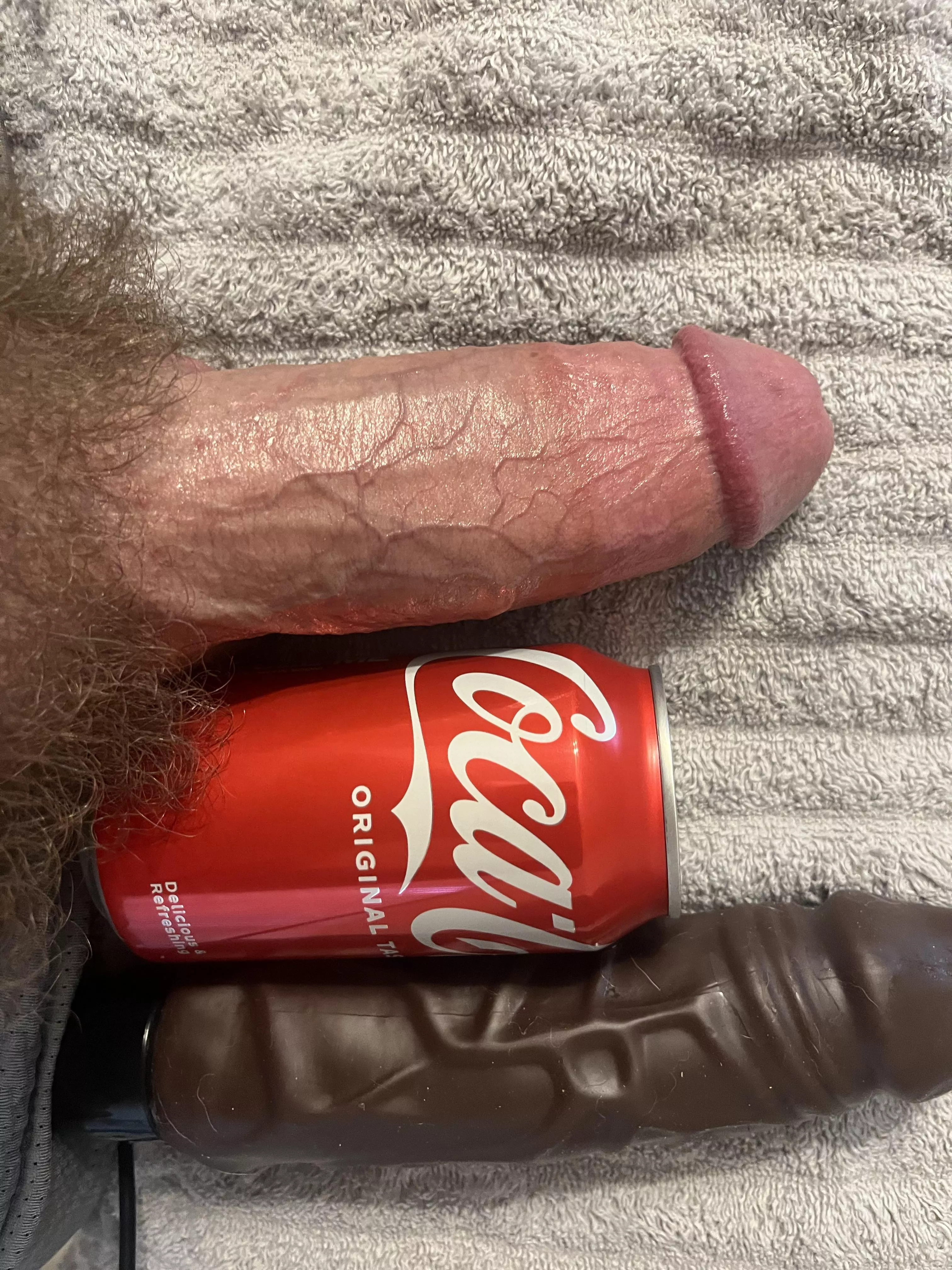 My dick vs 12oz coke and 9x6.5 vibrator posted by cuminmywifetx