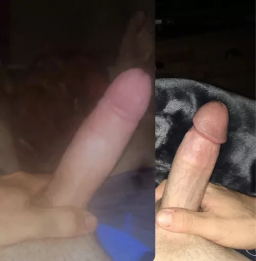 Roommate left me right, who is longer, thicker, and overall better. If he has more votes he gets to fuck my girlfriend by hornyandpathetic69