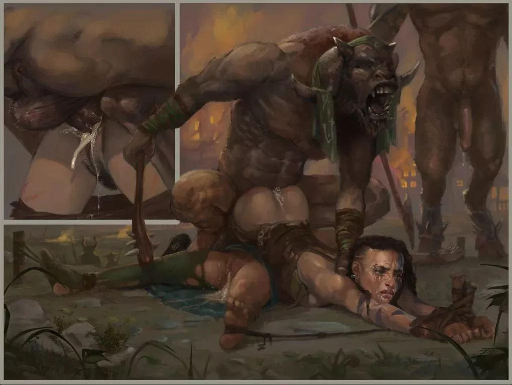 The invading herd of Beastmen was nearly unstoppable, razing every village and claiming the captured women as their new sex slaves. (Doomsatan666) posted by TheLunchBuyingMonk