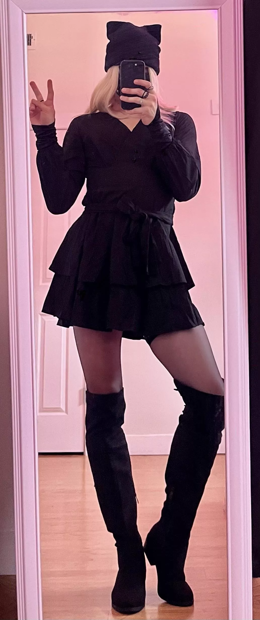 These boots with this dress make me feel so pretty and fem 🥰👸🤭💕 posted by KayKayM97