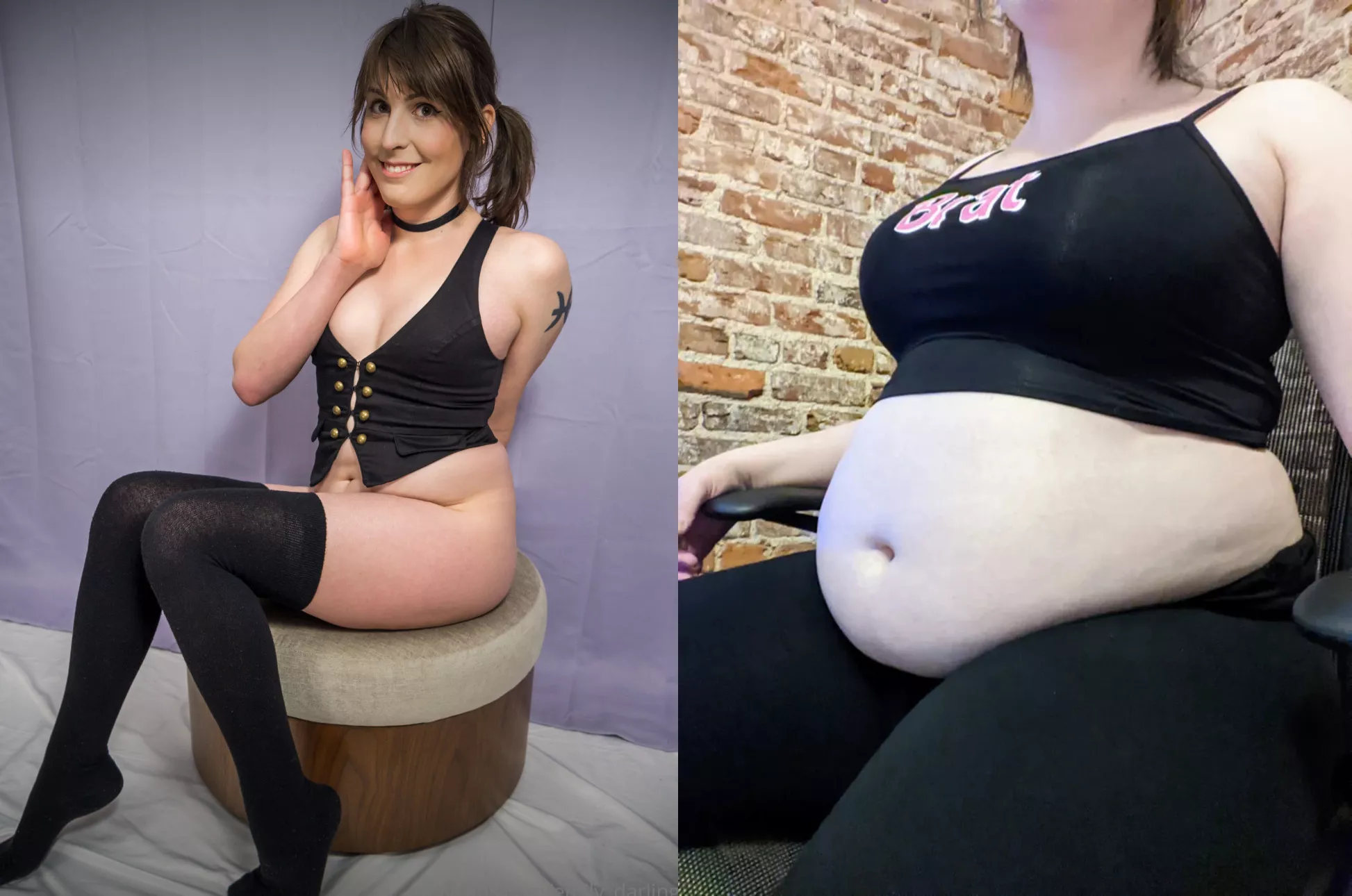 What a couple years of eating really well will do to a girl😋 posted by chubbybunnytgirl