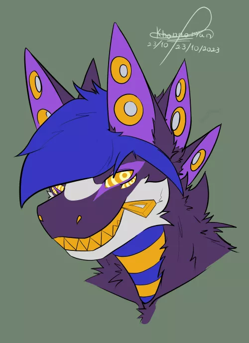 An icon of my fursona :) by Khonnoryan