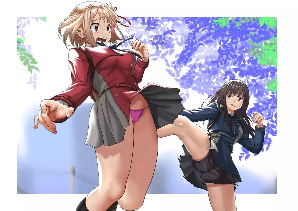 Chisato And Takina Playing Around (Lycoris Recoil) posted by Csxc