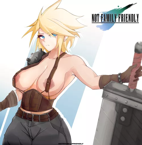 female cloud strife [final fantasy] (notfamilyfriendly) by xfamilyfriendly