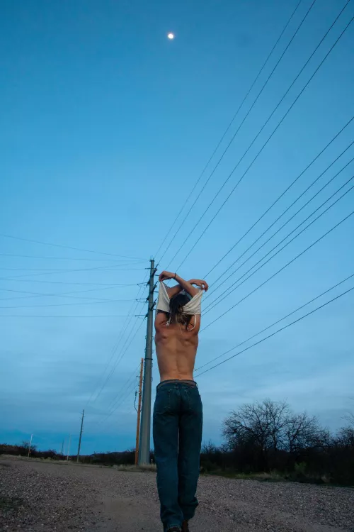 Happy full moon, celebrating naked in the desert by Desertxsage222