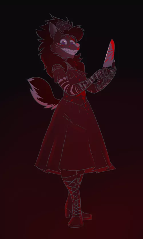 My second OC is practicing her melee build--on everyone! Artwork by MetalKitty by RuggedTheDragon