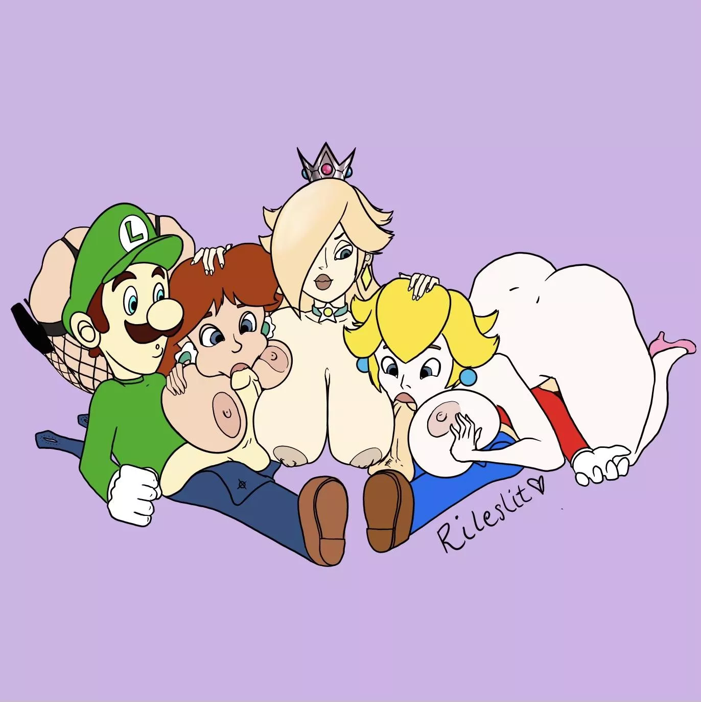 Tittyfuck Heaven for the Mario Bros! posted by Rileslit