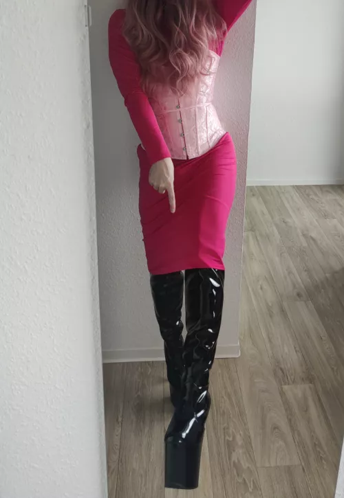 Your place is down there 😈🩷 by Glittering-Gold2692