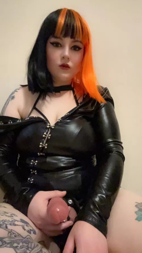 Your mouth looks better with My thick cock inside it by Gothgeorgie