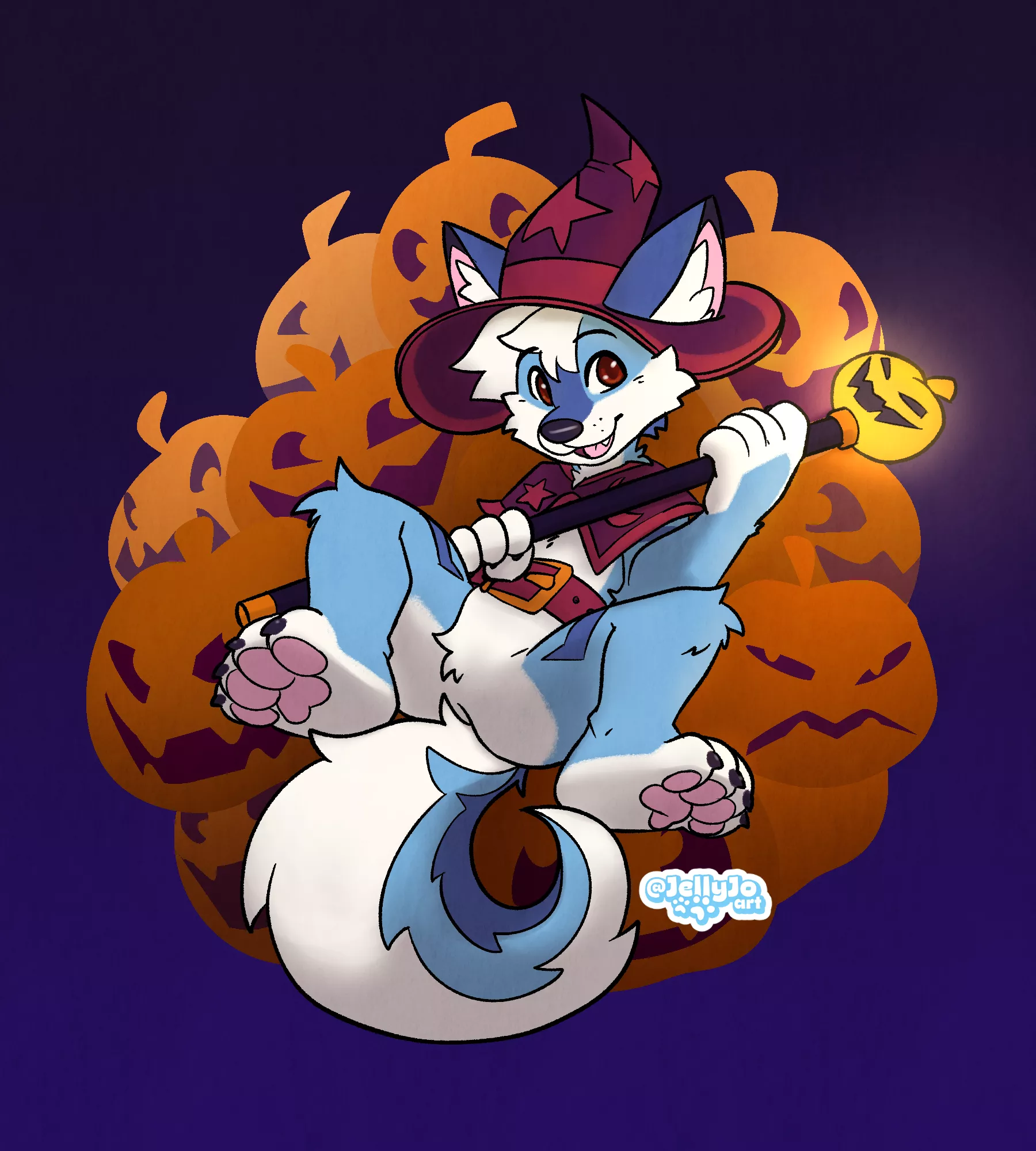 Happy Halloween 🎃🍬🧙‍♂️ (art by me @Jellyjoart) posted by FoolKool