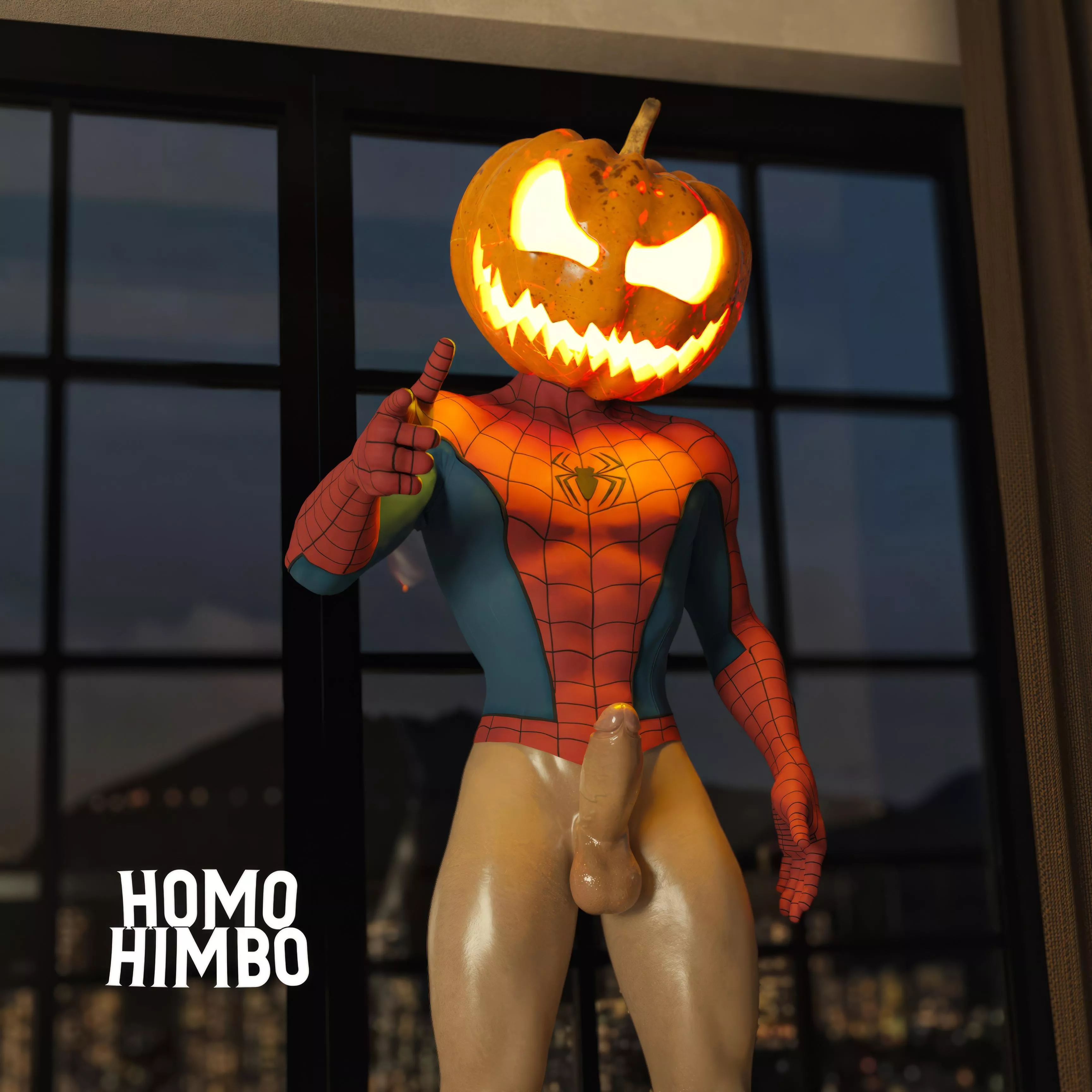 Happy Halloween from Spider-Man~ 🎃😈 (Twitter - @homohimbo) posted by homohimbo_