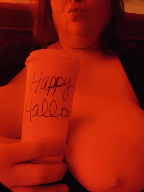 I may look a bit devilish but now that i’ve had coffee, i’m quite heavenly. 😏 by coffeelovingmama