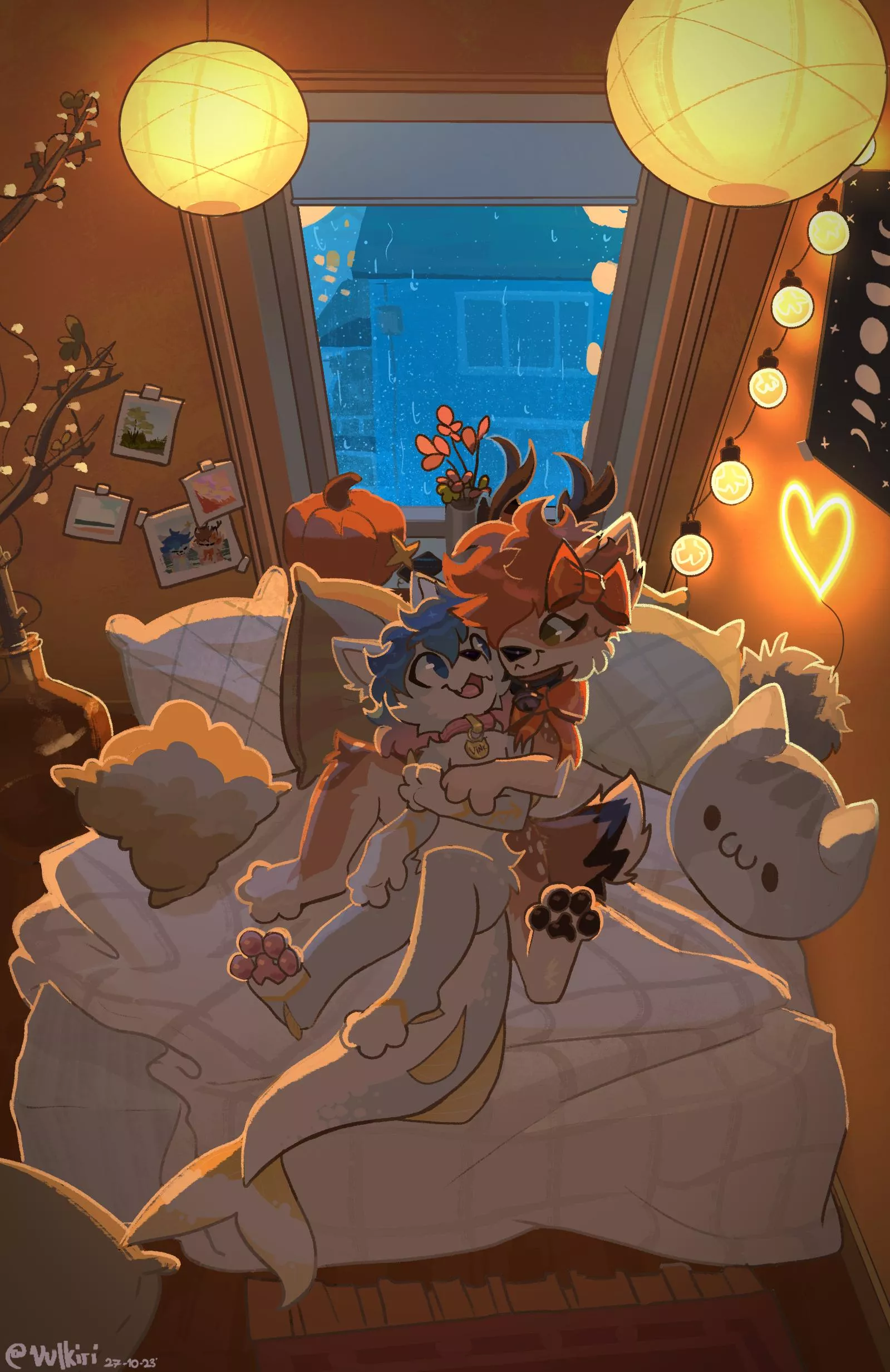 In Each Other's Arms 💕 | Art by me @Vulkiri on Twitter! :3 posted by Vulkiri