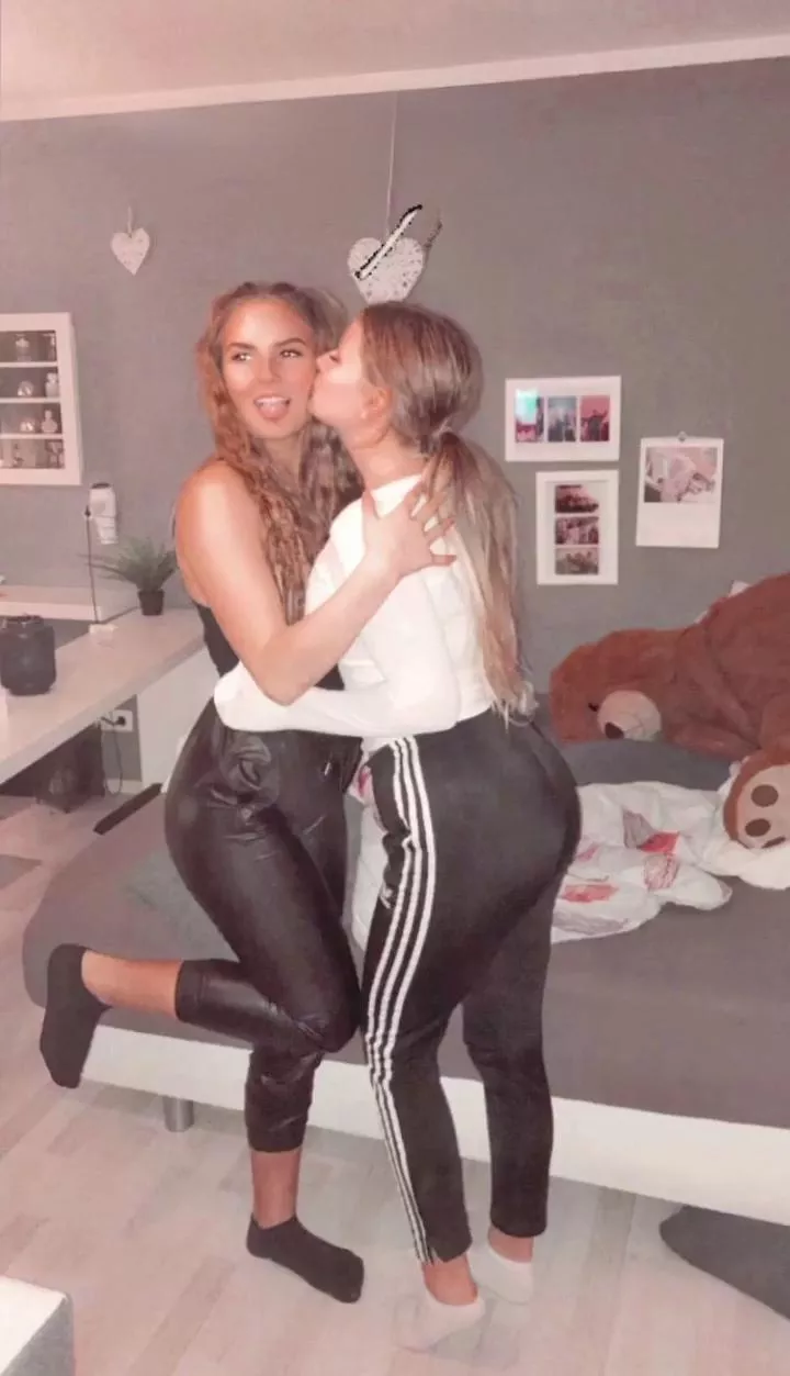 Me (Brown Hair) or my friend (Blonde Hair) posted by BigBootyHooker