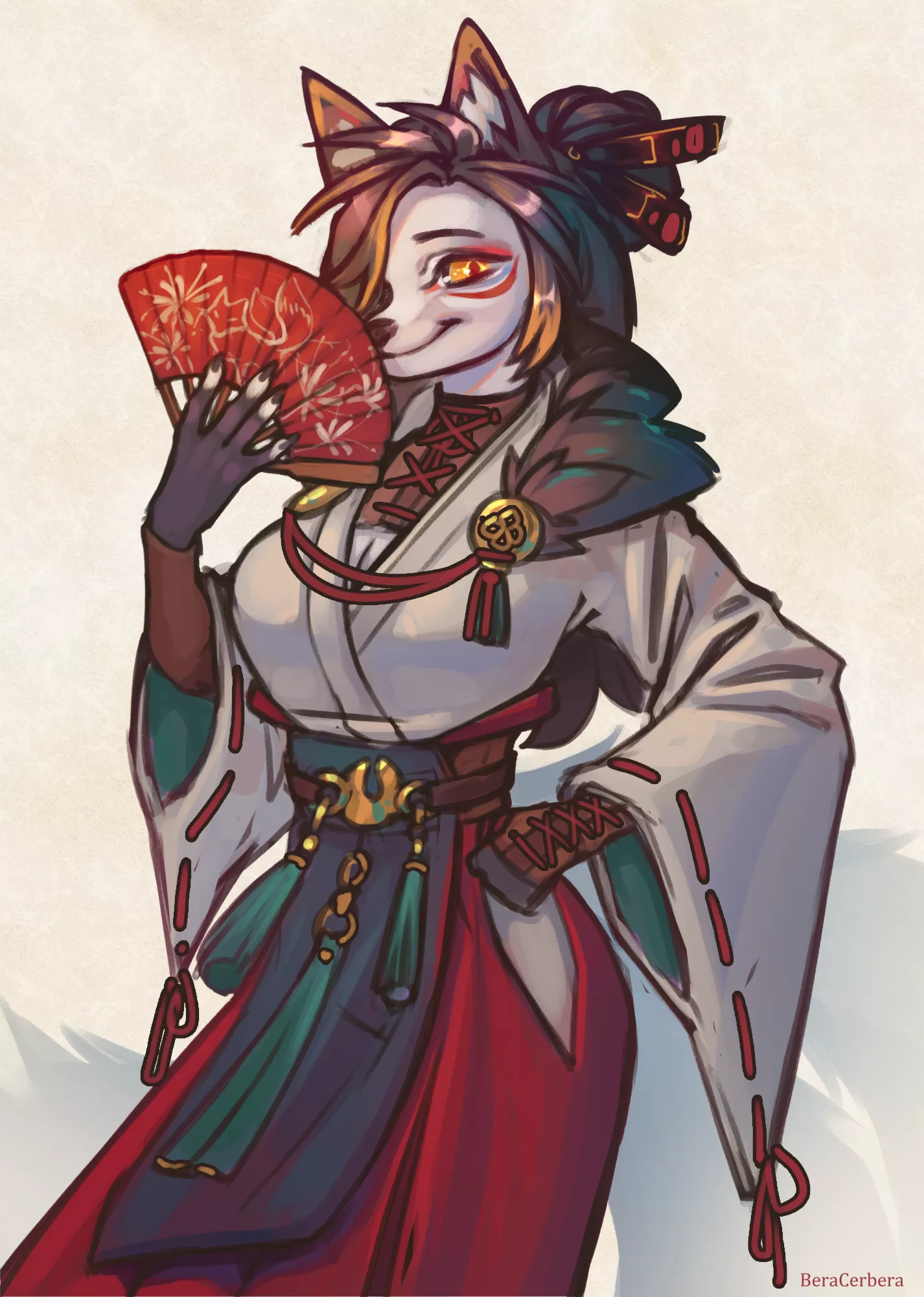 Mysterious fox (art by me) posted by CerberaManghas