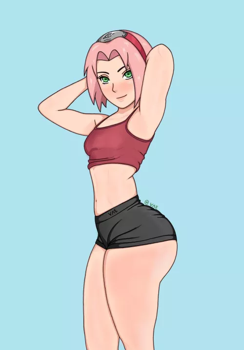 sakura in shorts by CMIV007