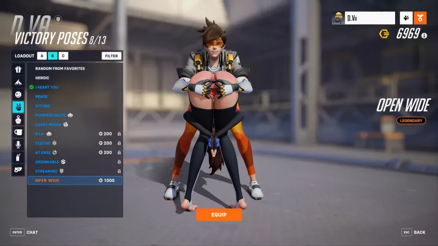 Tracer helping D.va out with a new victory pose (vellektra) by rakhpur2