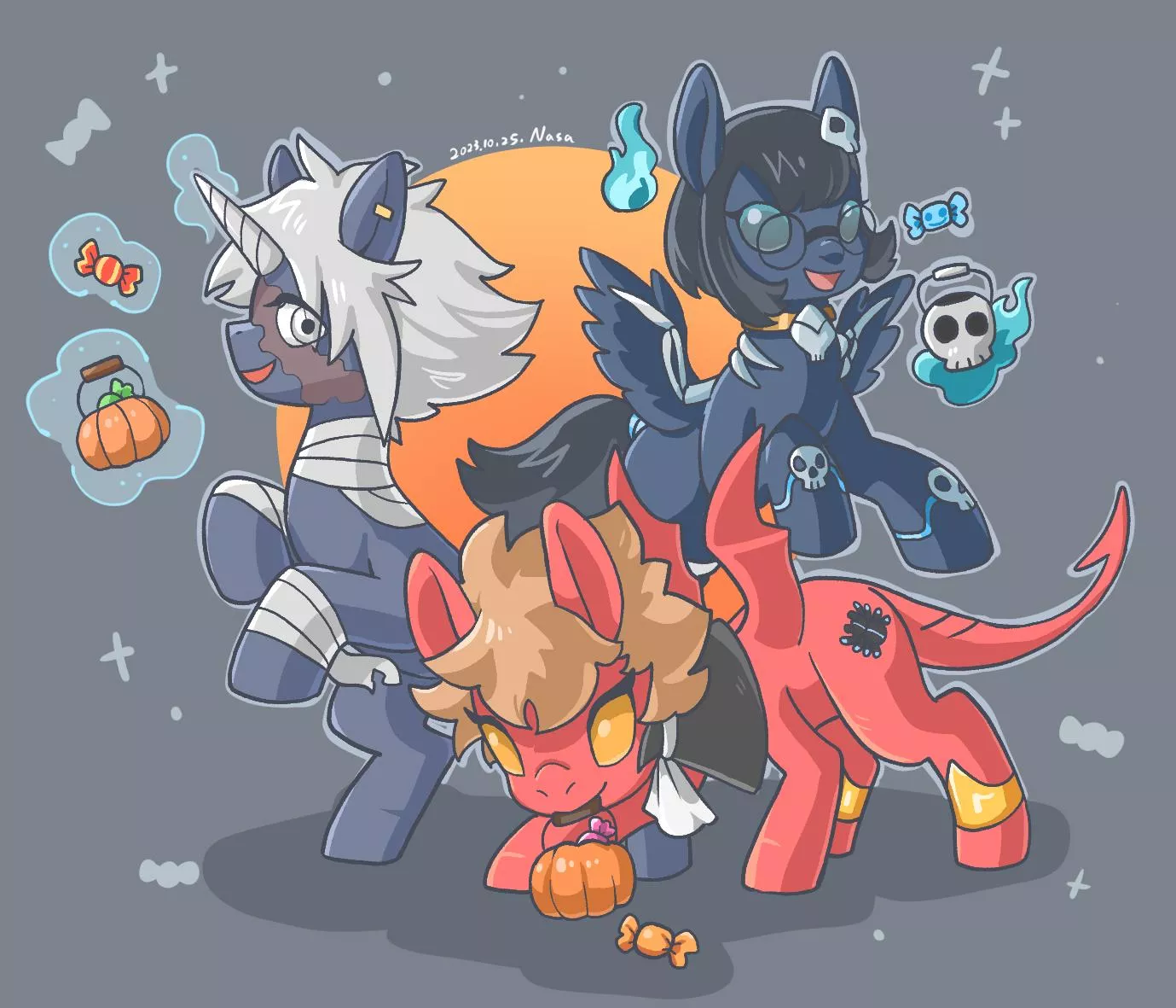 A belated Halloween greeting! posted by FurryDragon_NASA_uwu