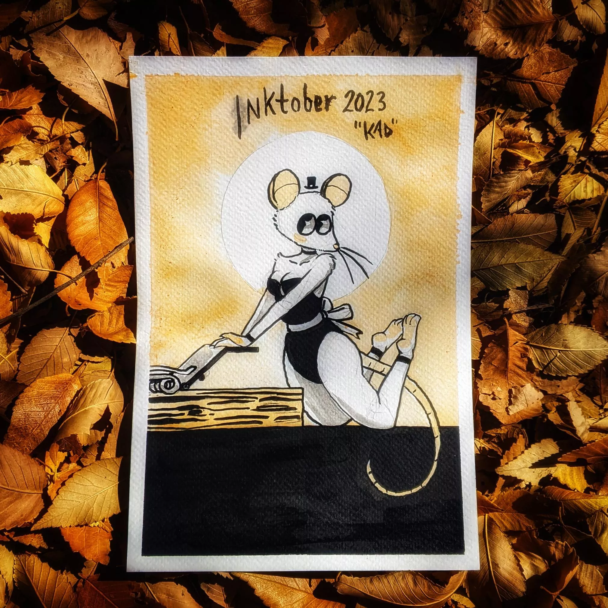 A mouse pinup I did for Inktober (oc) posted by Triptik
