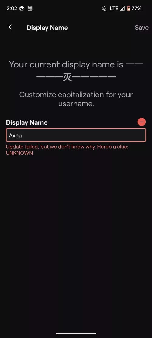 Can't change the capitalization of my name. by __ThisIsDavid