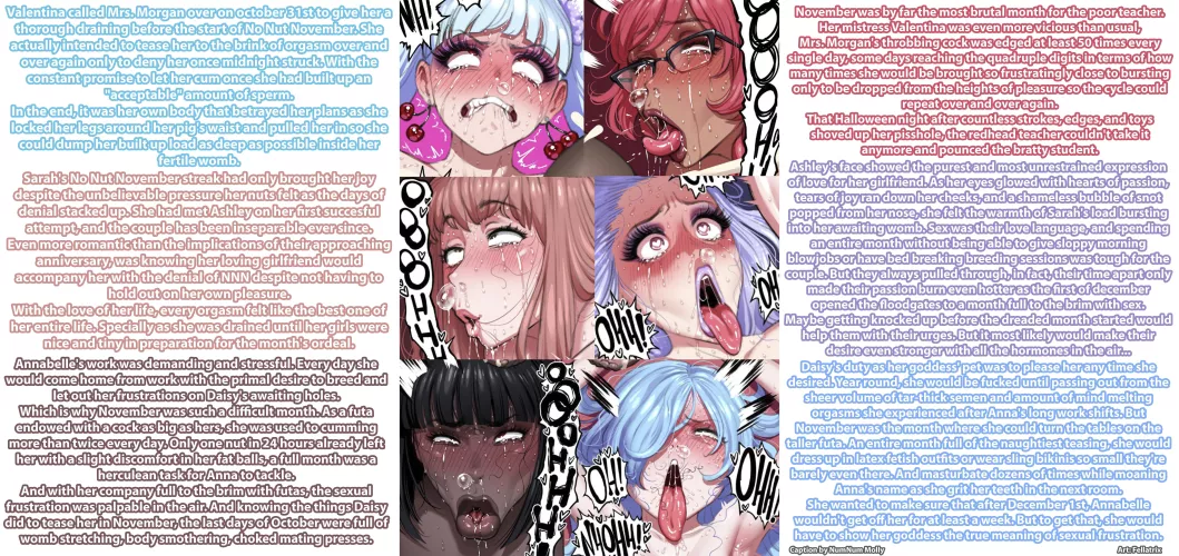 NNN Preparation Day [Futanari][No Nut November][Collage][Futadom][Mating Press][Impregnation][Teasing][Edging][Long][Artist: Fellatrix] by Sombraros
