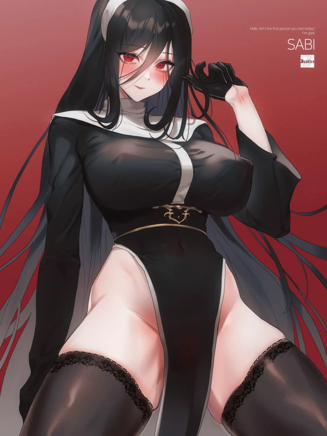 Putting on a hot Nun outfit posted by RainDMask