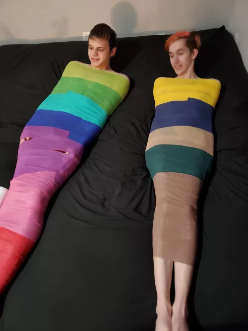 Twinks all wrapped before being teased and tickled ❤️ by TheKinkyPack