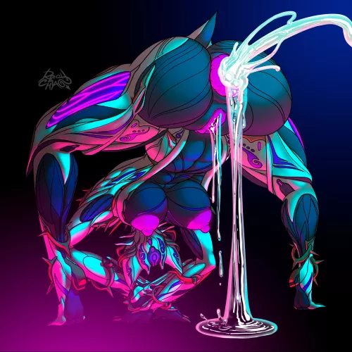 [Valkyr] Posing After Being Filled With Cum (Rash2Chaos) by Darthmufin