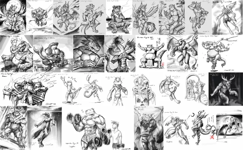 Weretober 2023 Wrap-up! by physb0t