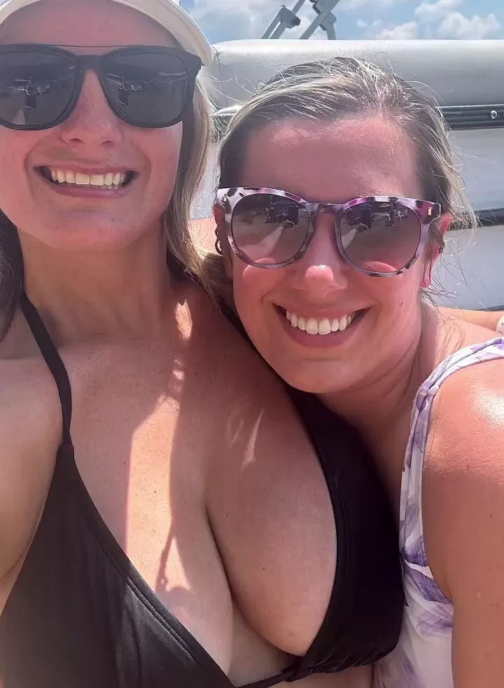 Even her friend feels the urge to rest her head on those massive pillows. posted by scottydoesntknow20