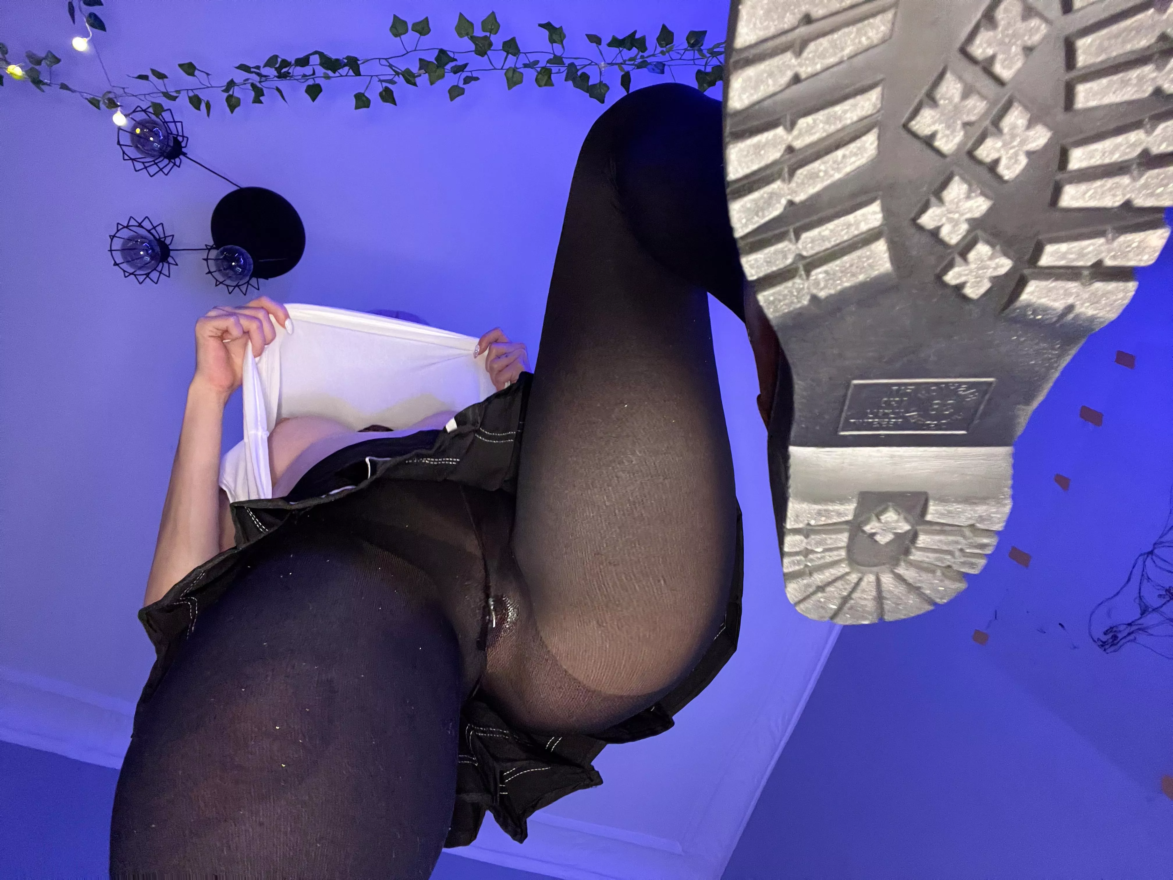 Guess why anime girl never wears panties under her black pantyhose and skirt posted by eva22gold