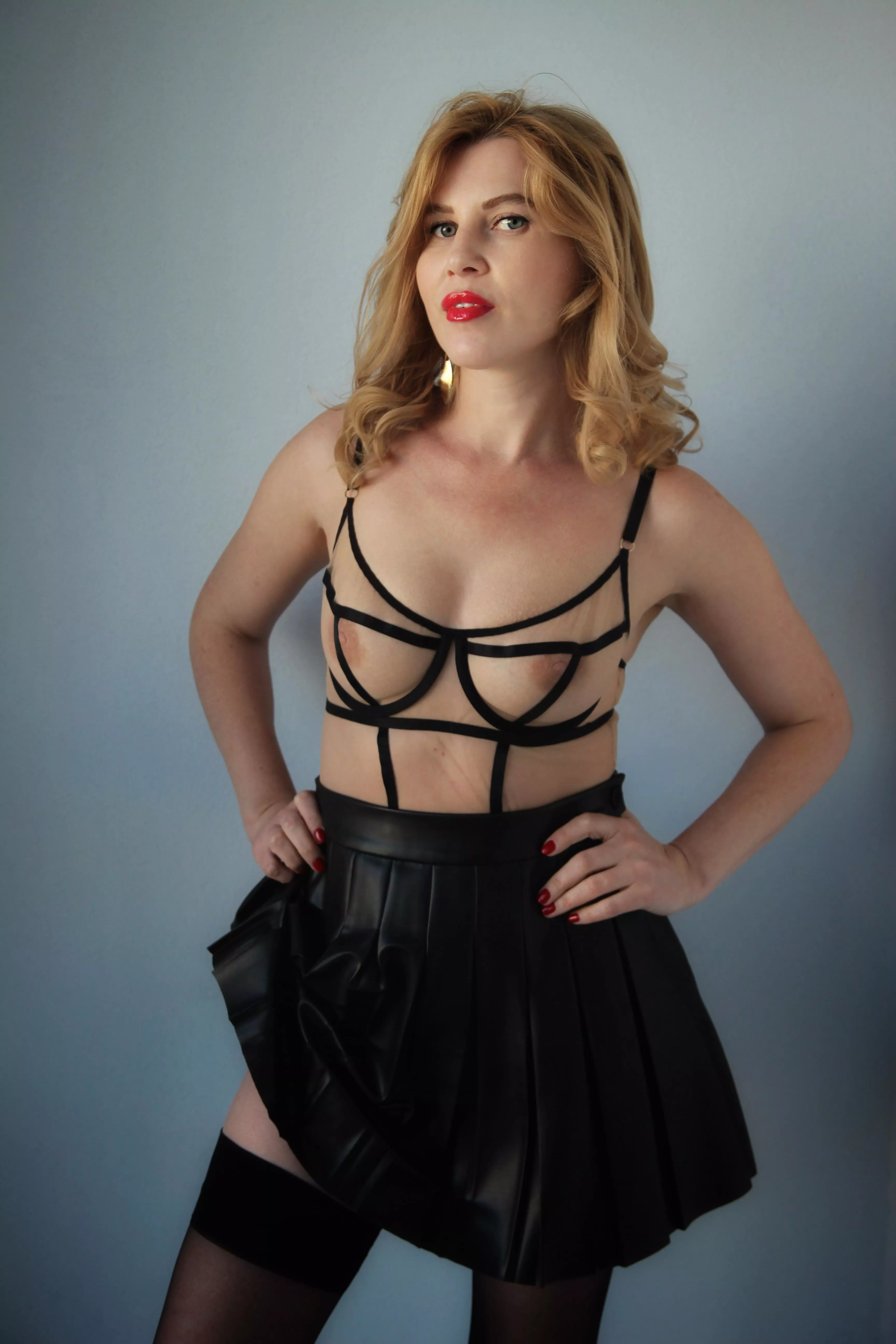 Leather mini skirt is so great posted by SugarNadya_forever