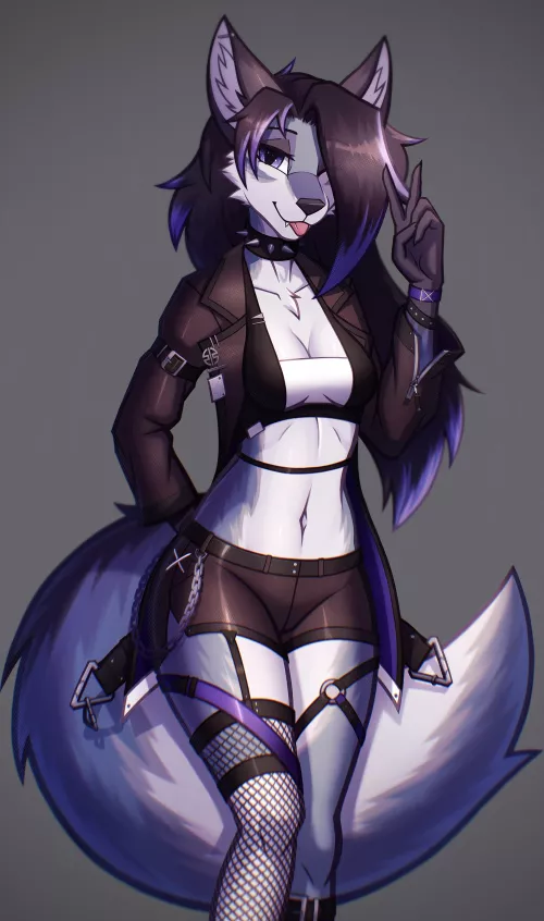 Smth smth wolf girl wip (KunstWaffe) by KunstWaffe