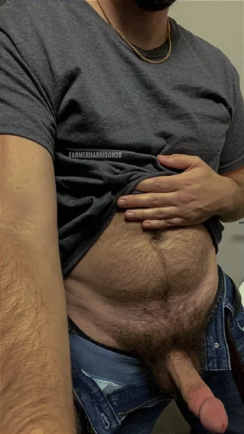 This hairy cock loves spilling out of a pair of jeans by FarmerHarrison20