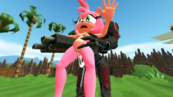 Amy and the newest Badnik. (Me/DonutGod) posted by 21DonutGod12