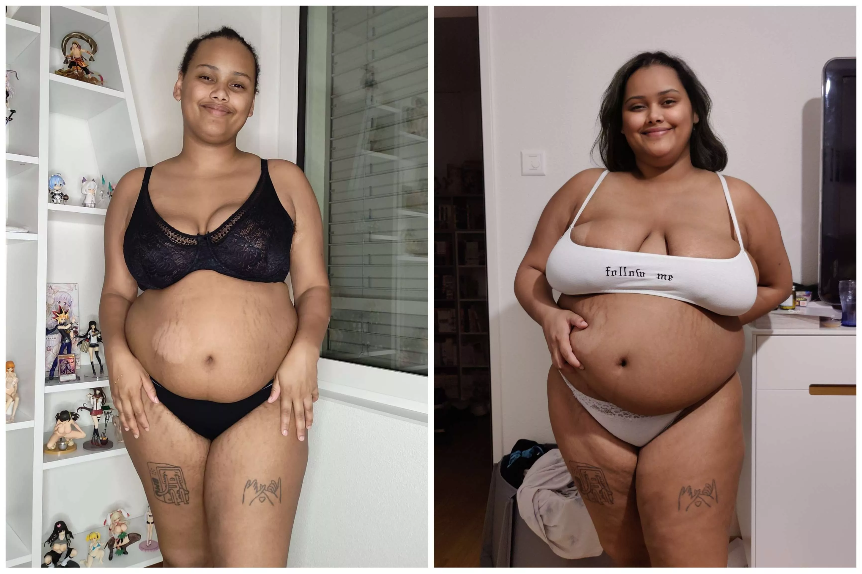 Firm jawline or fat tummy? One's gotta go. 🤣 posted by curvypotchi