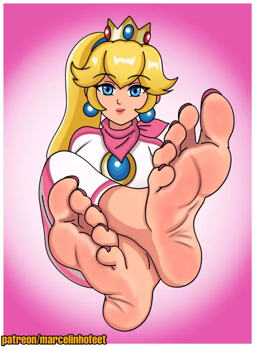 Princess Peach (Super Mario Bros) [Artist: Marcelinhofeet] by ComaOfSouls