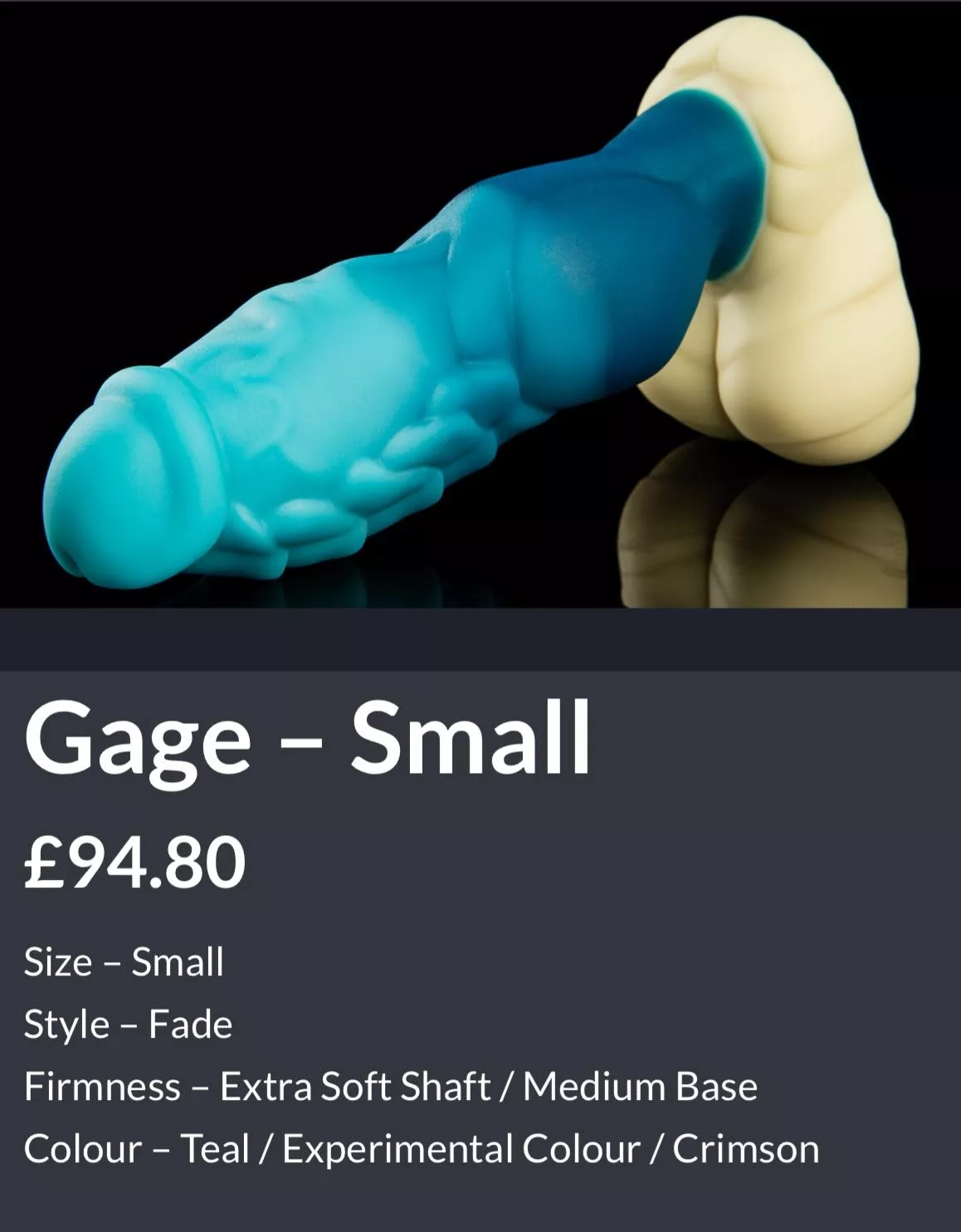 This gorgeous boy is MINE! Cant wait for him to get here, also bought the Gage pin and patch! Thank you so much to those who helped me on my initial post asking for advice as a first time insertable buyer! posted by GreenBirb64