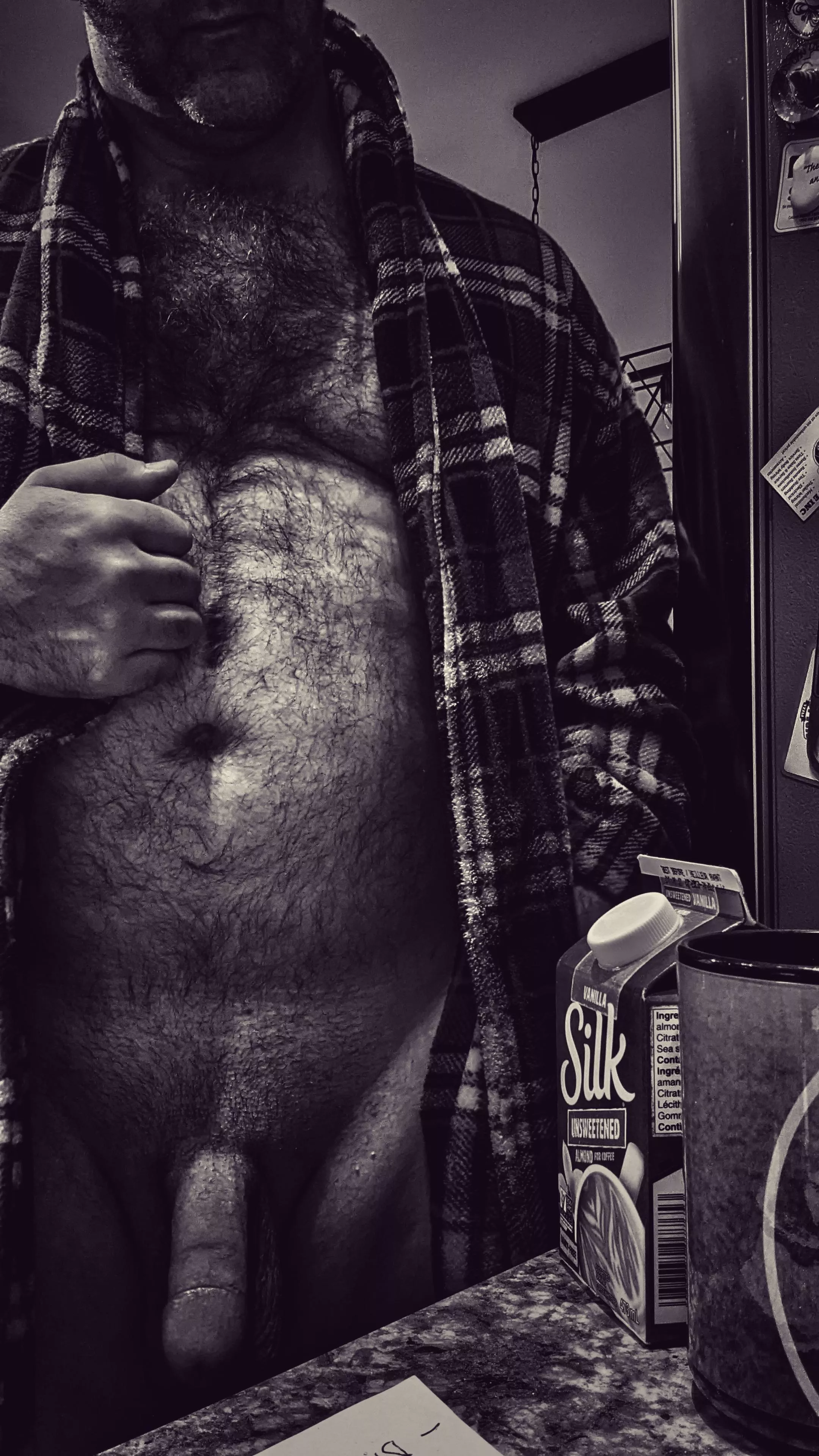 Brewed, mixing it up, then enjoying the cool foggy morning. posted by jsc_4_u