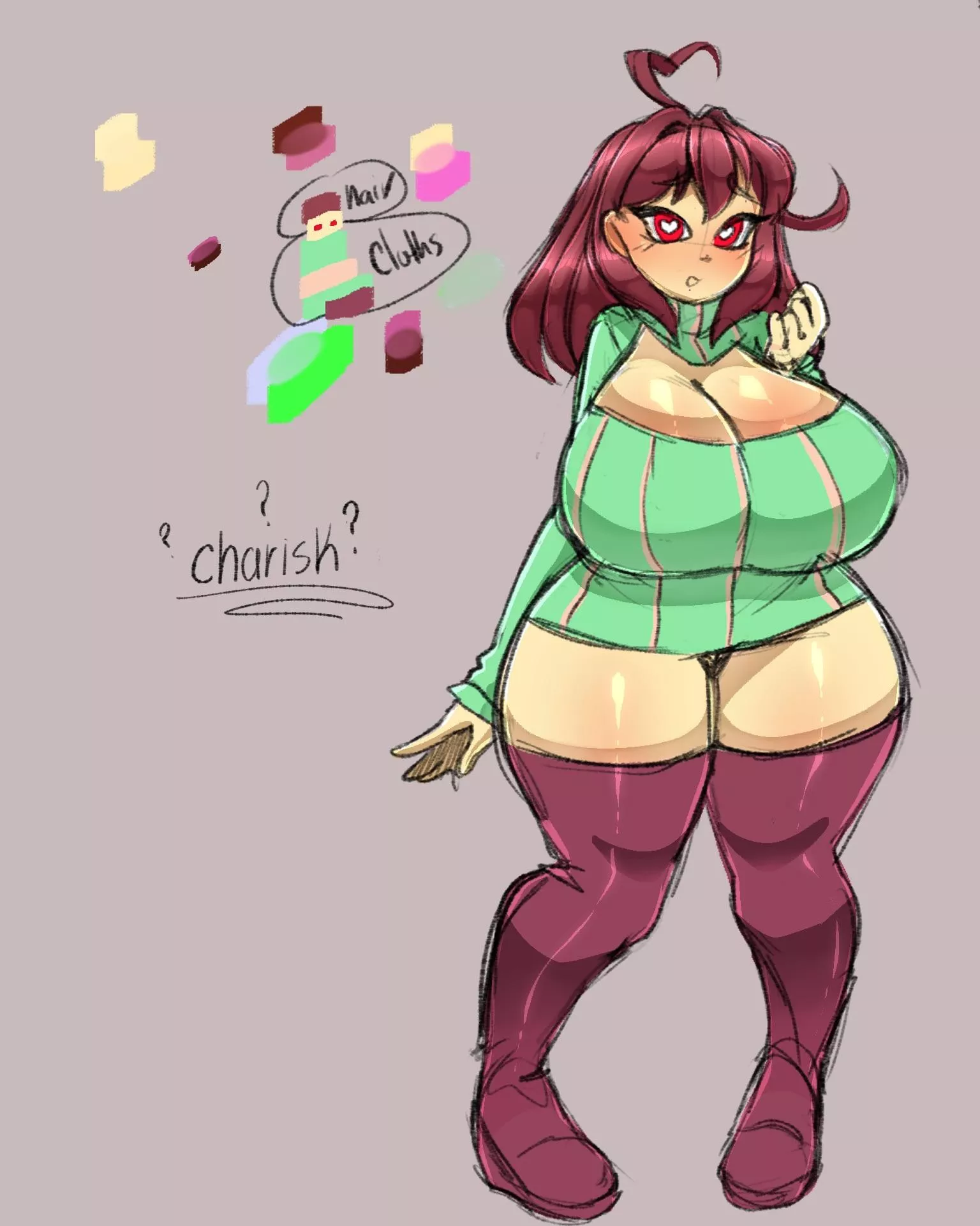 Chara and frisk fused together! [art by me! Skiddioop!] posted by Potential_Group_4093