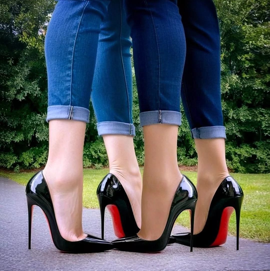 Love louboutin and jeans posted by CelebsinHeels01