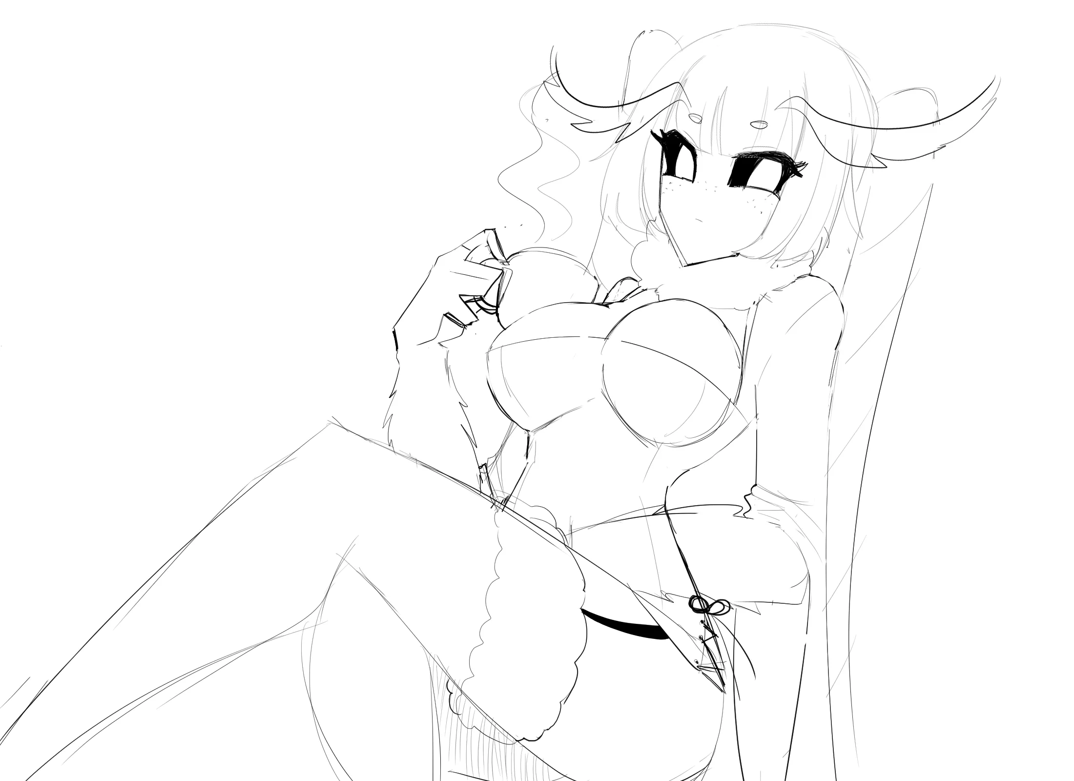 Moth girl wip, prolly more akin to a monster girl then a furry due to her face shape, but oh well, art by me posted by Angelicshiba
