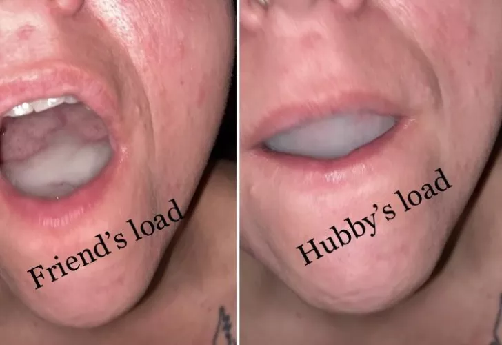 Saturday night mfm ends with 2 huge mouthfuls of cum. Hubby’s load for the win. I could barely opened my mouth to show hubby’s load. Excessive amount. My Goodness 😍🤤 by Mr_big_loads