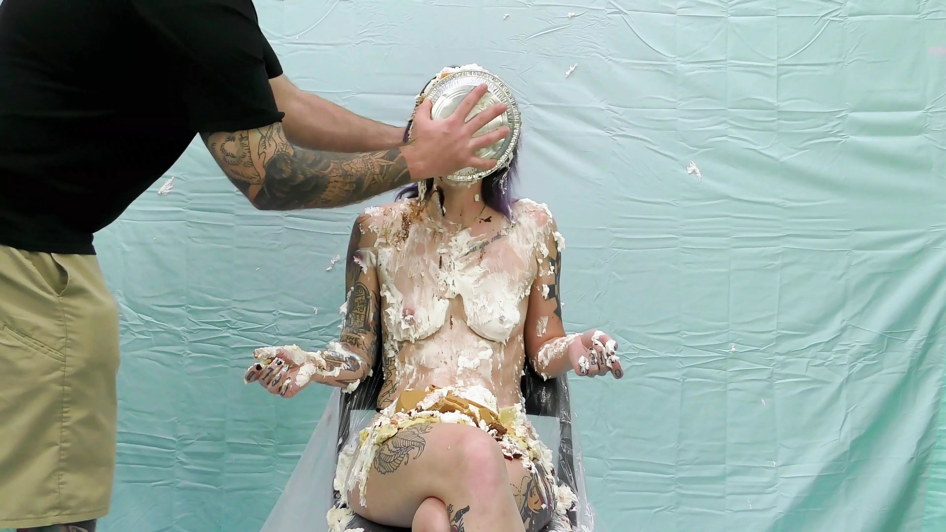 Several real pies smashed on her posted by _Anonymous_Account_