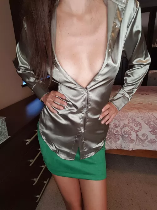 The Silkiest shirt I own by sexy_brunette__