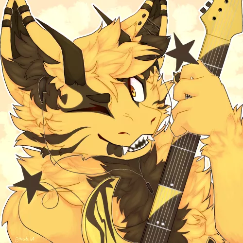 🎸🐉 | Yet another fluffy derg commission! by arcade-64