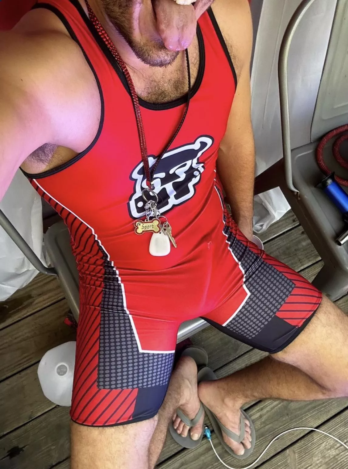 28M Pup Sport, love my Cellblock13 singlet! posted by sportypup