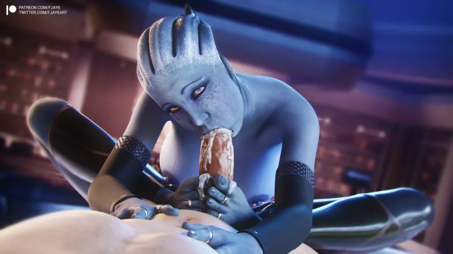 Liara blowjob and footjob (Mass Effect) by TheKintsugiKid308
