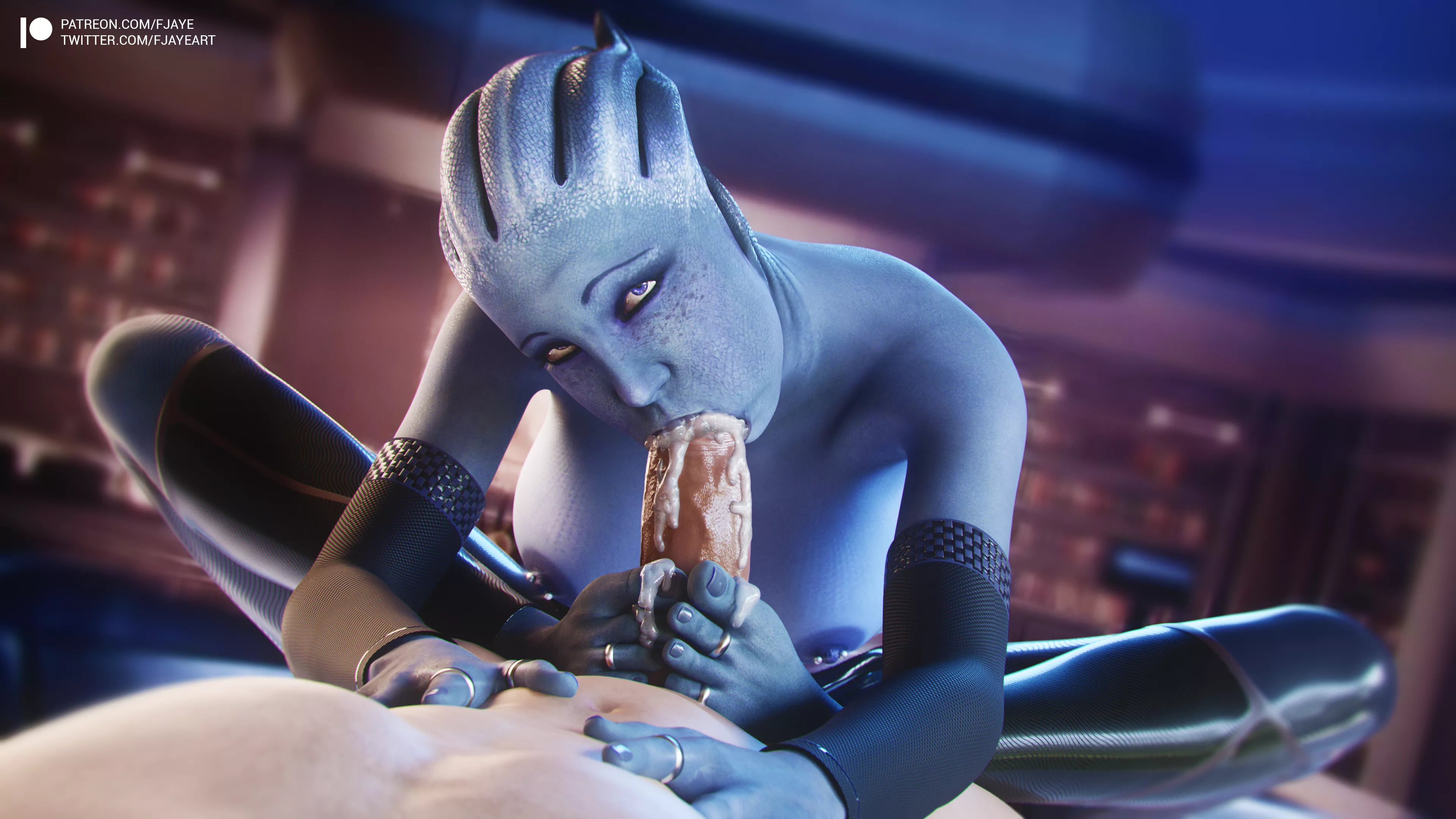 Liara blowjob and footjob (Mass Effect) posted by TheKintsugiKid308