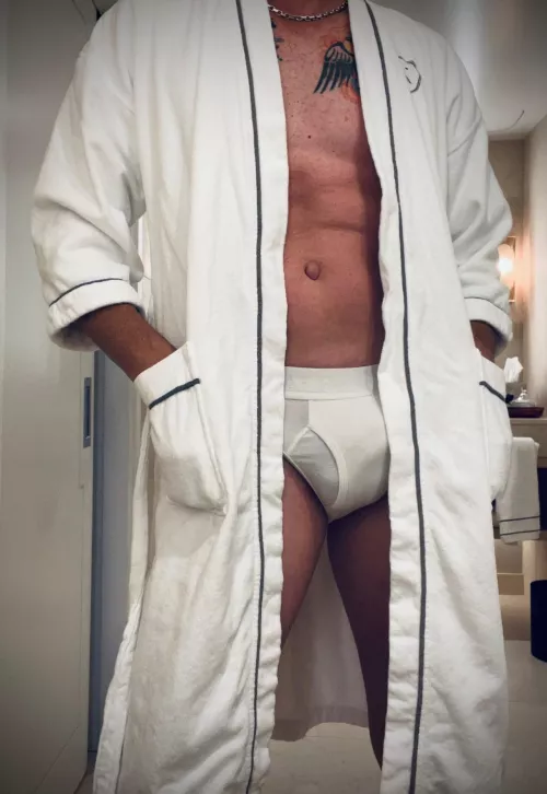 Like my robe? ;-) by WhiteBriefsShowoff